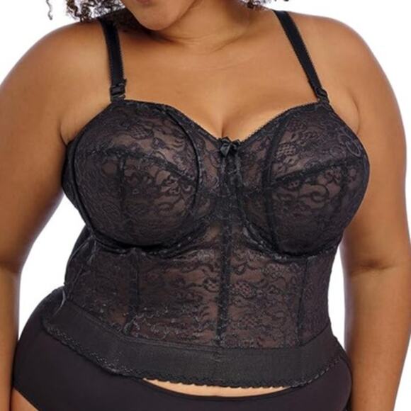 Goddess Womens Size 36C Lace Bustier Unlined Removeable Straps Boned Corset Bra - Picture 2 of 4